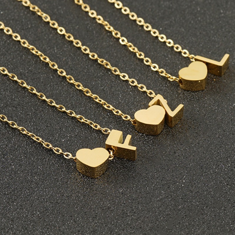 18k Gold Plated Alphabet Necklace