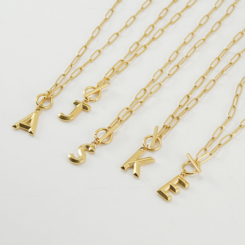 18k Gold Plated Alphabet Necklace