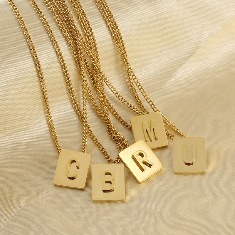 18k Gold Plated Alphabet Necklace