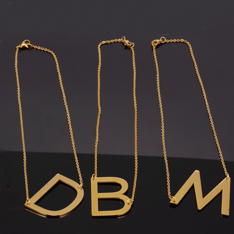 18k Gold Plated Alphabet Necklace