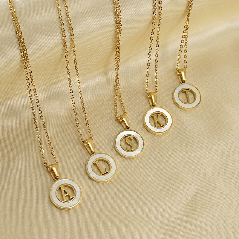 Alphabet Necklace with Shell