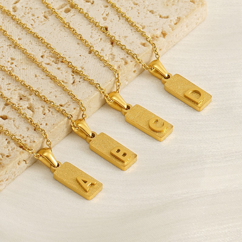 18k Gold Plated Alphabet Necklace