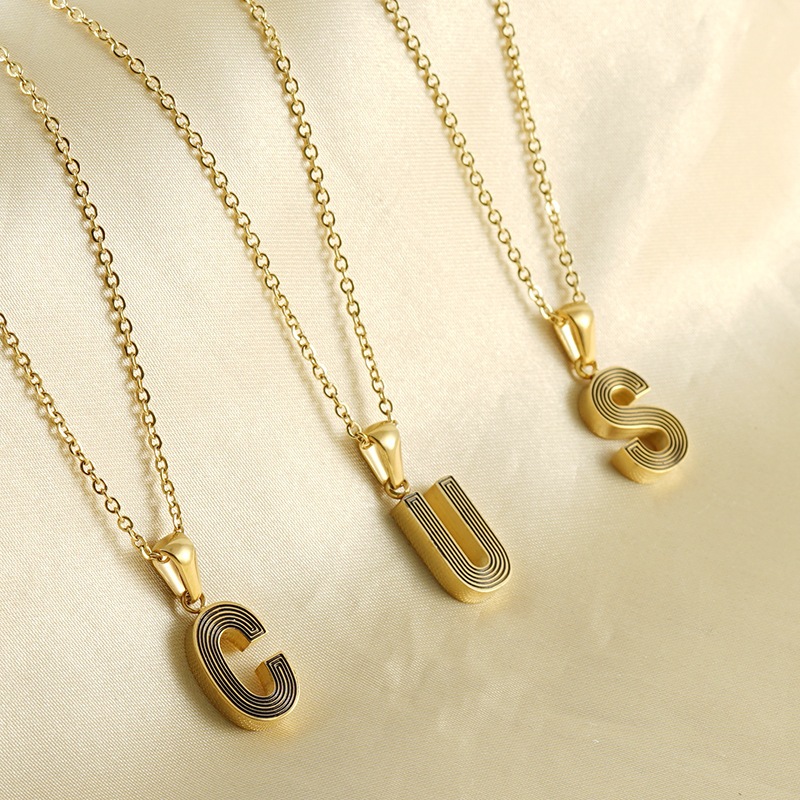 18k Gold Plated Alphabet Necklace