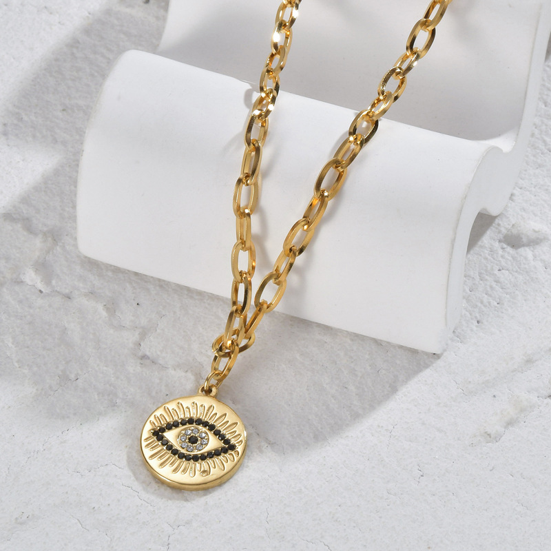 18k Gold Plated Necklace with Eye