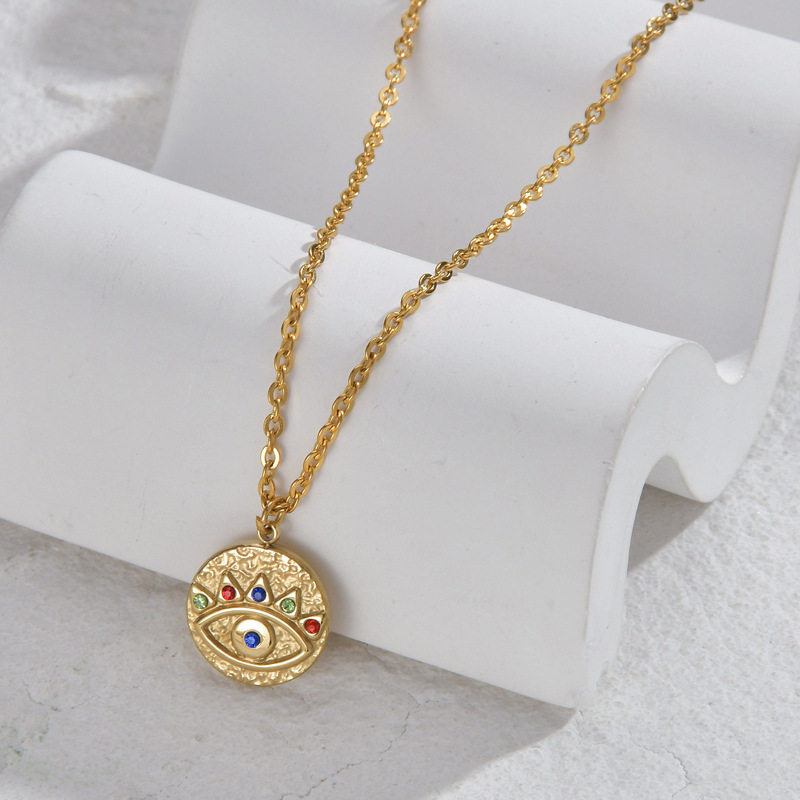 18k Gold Plated Necklace with Eye