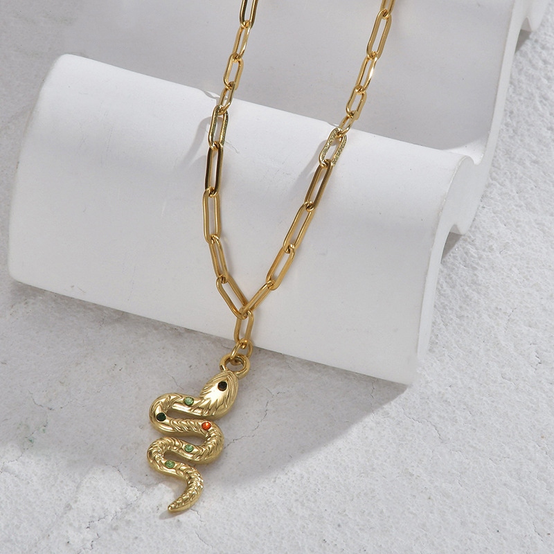 Necklace with Snake Pendant