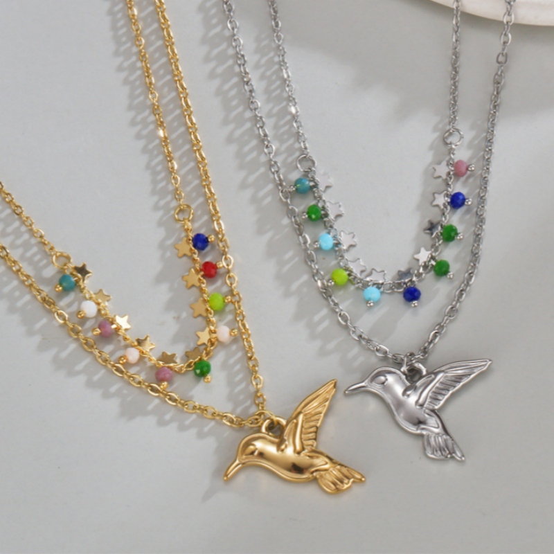 Necklace with Bird Pendant