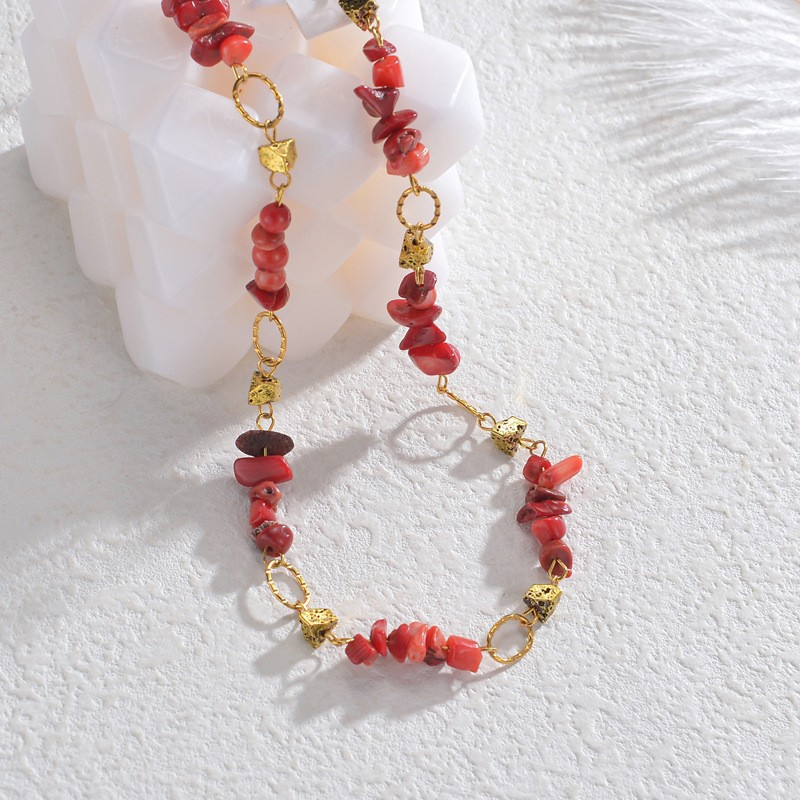 Boho Style Necklace with Stone