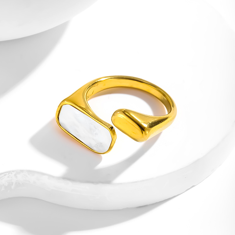 Opening Adjustable Ring with Enamel