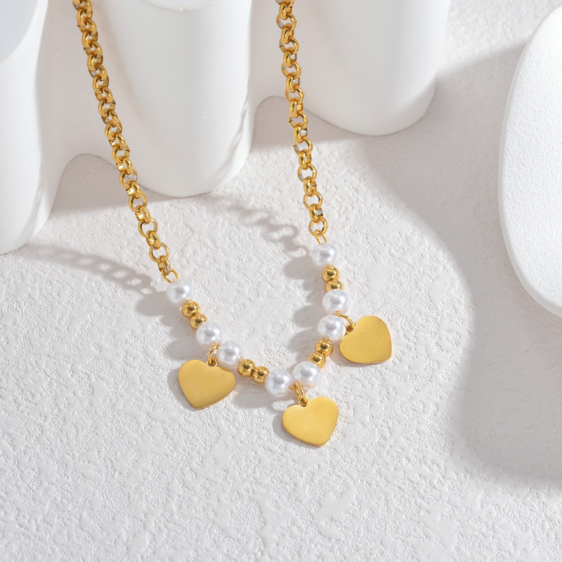 Necklace with Heart Pendants