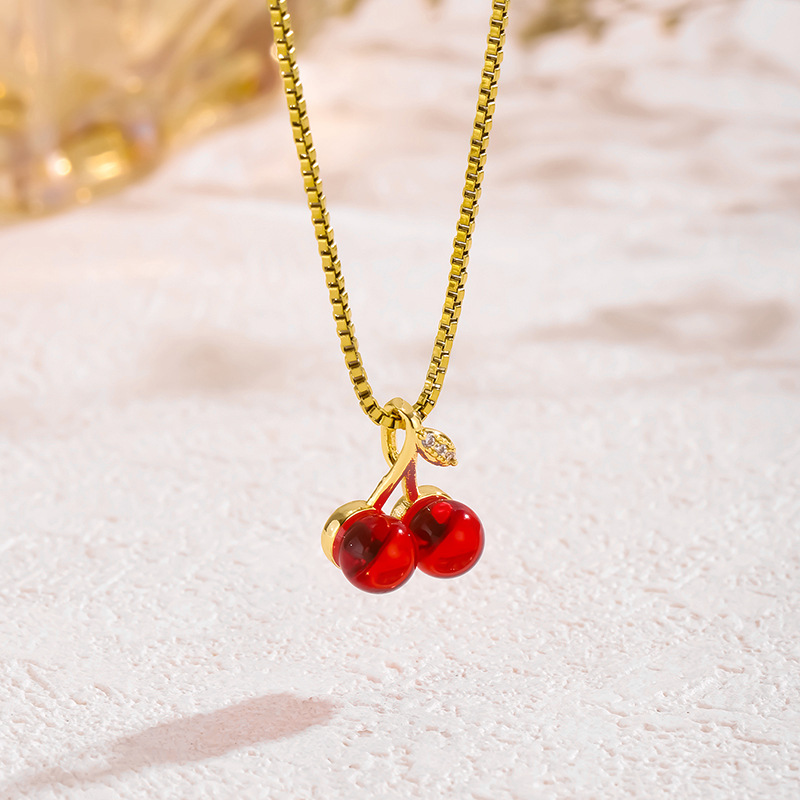 Necklace with Cherry Pendant