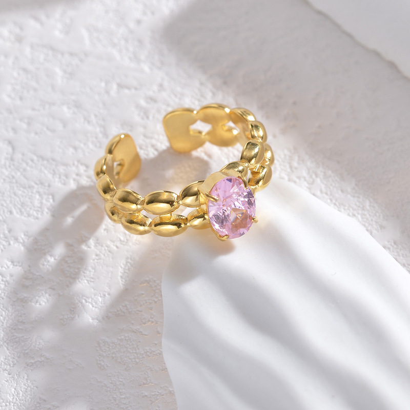 Ring with Pink Zircon