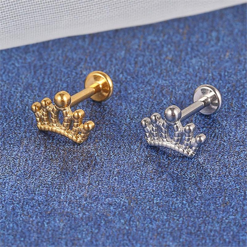 Crown-top Ear and Lip Stud