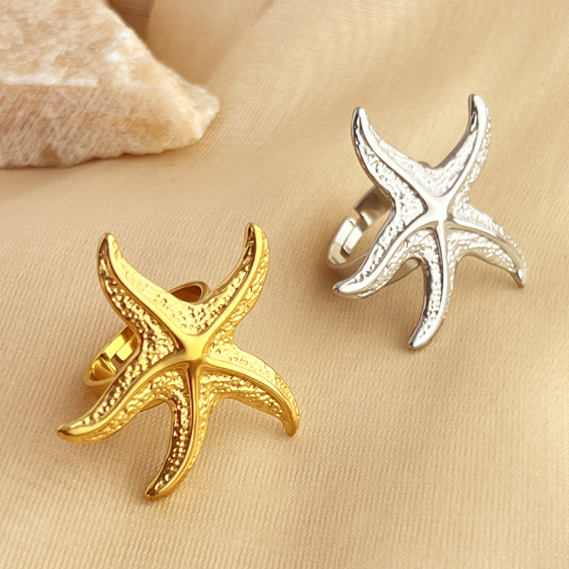 Ocean Style Ring with Star