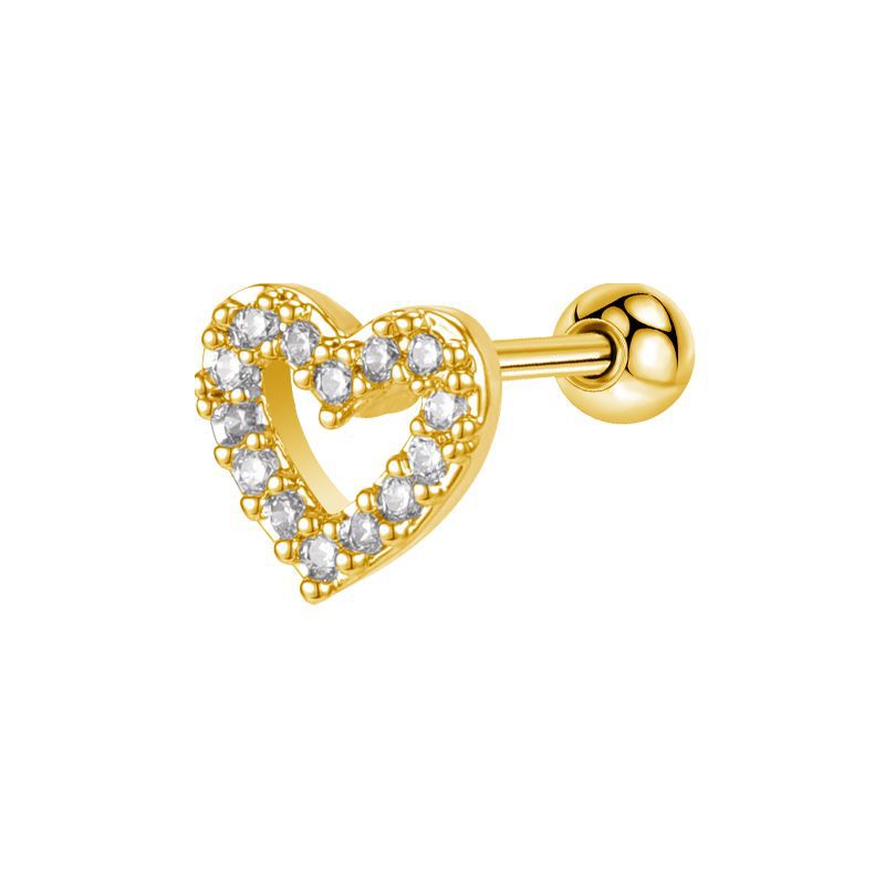Heart-top Ear Stud