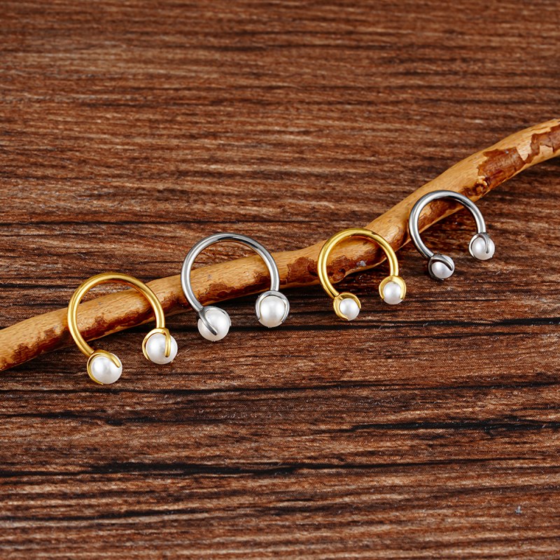 Circular Barbell with Pearls