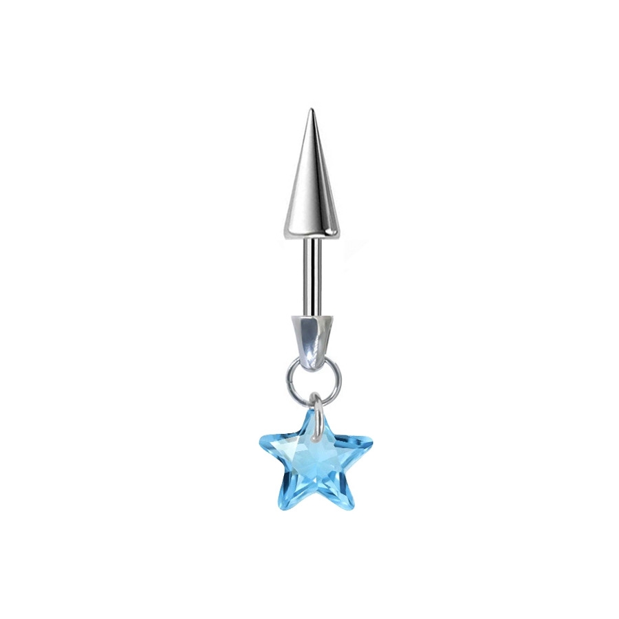 Helix Piercing Barbell with Star CZ