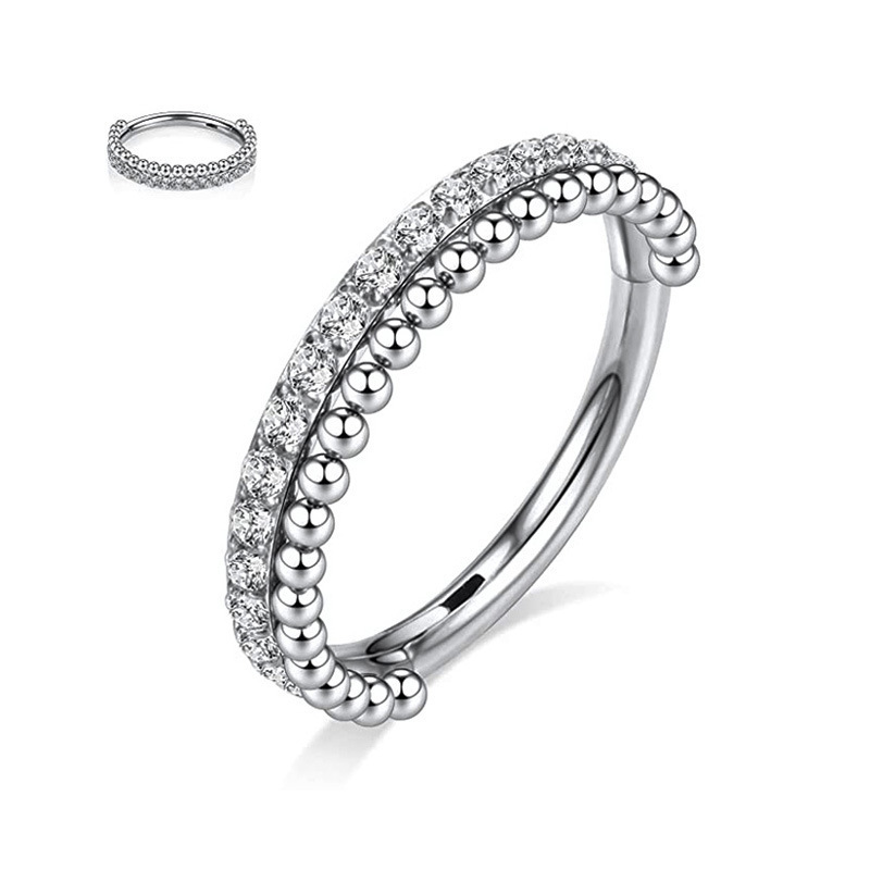Hinged Segment Hoop with Chic CZ