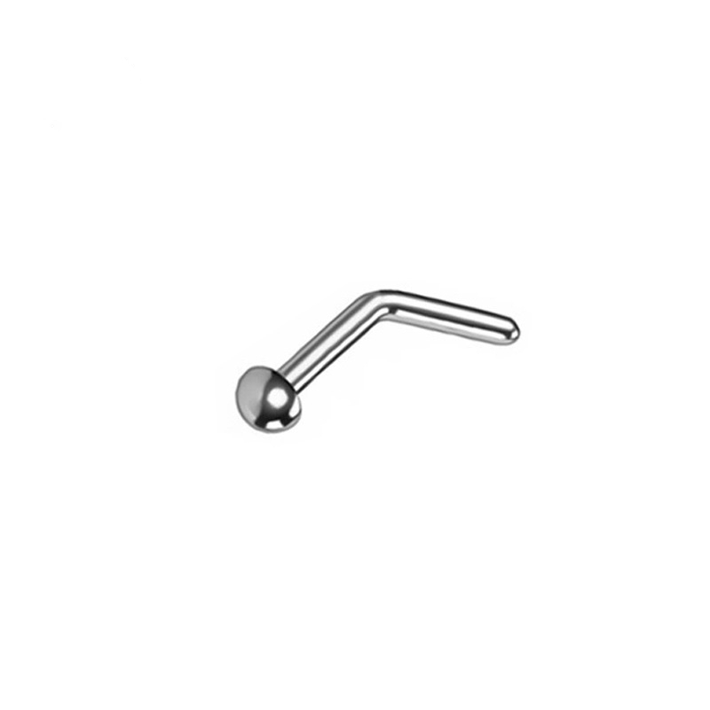 Dome-top L-shaped Nose Stud