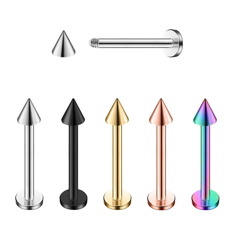 External Threaded Labret Stud with Spike