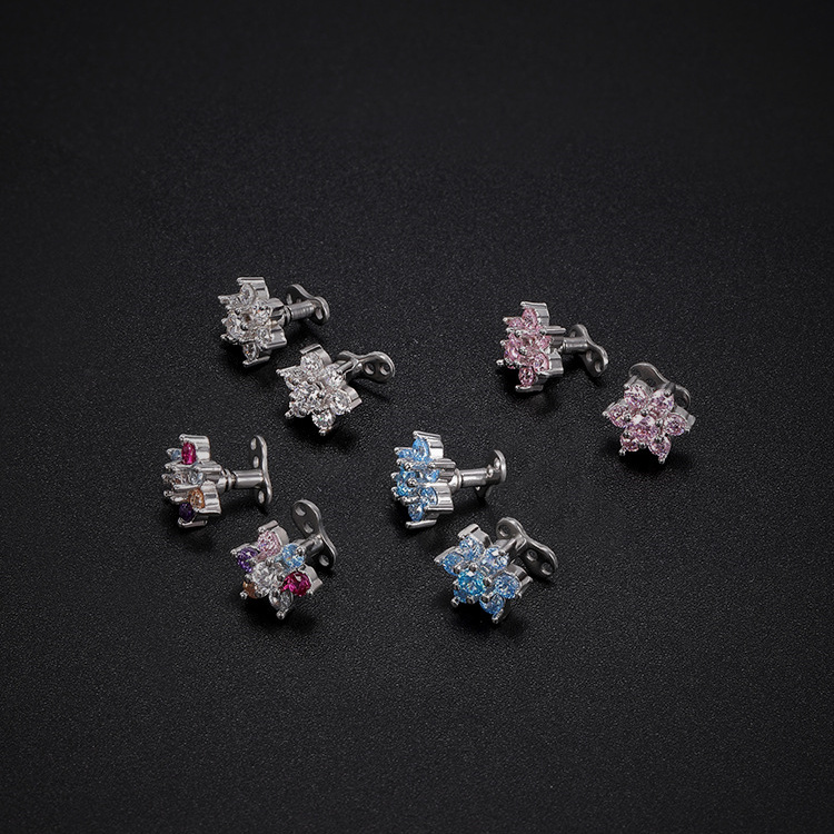 Dermal Piercing Anchor with CZ Stone(图1)