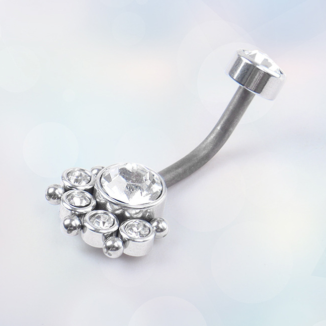 Navel Bar with Chic CZ(图1)