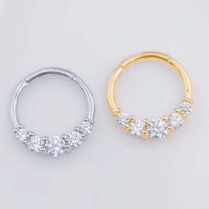 Hinged Segment Ring with Chic CZ(图1)