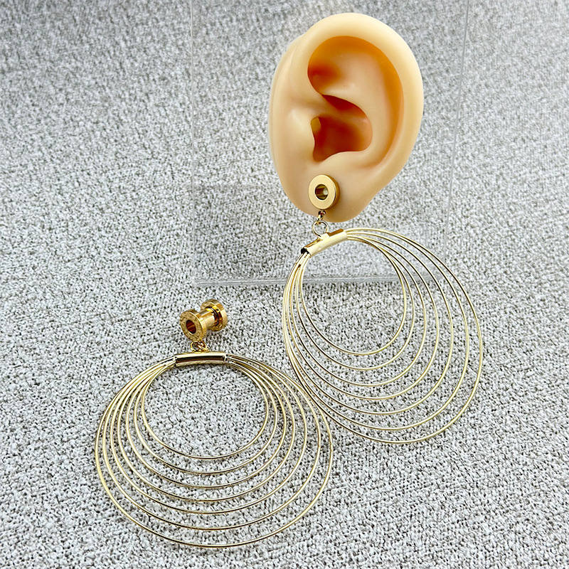 Ear Piercing Tunnel with Pendant(图1)