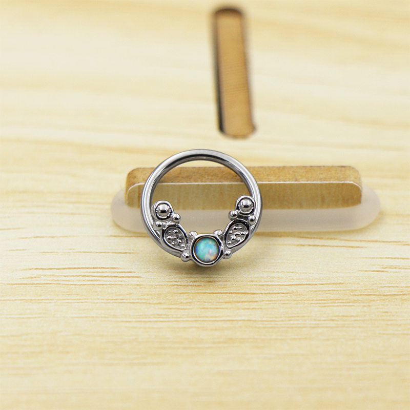 Captive Ball Ring with Chic Opal(图1)