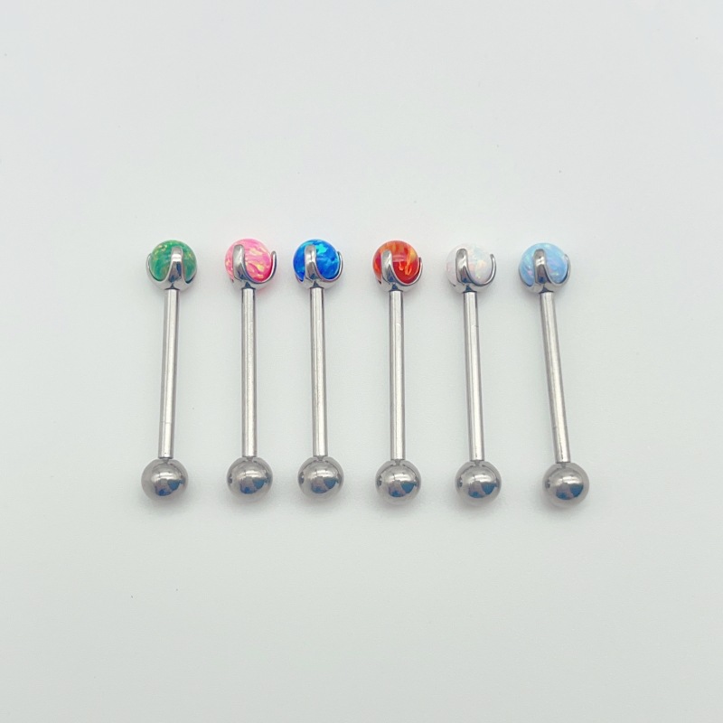 Straight Barbell with Opal(图1)