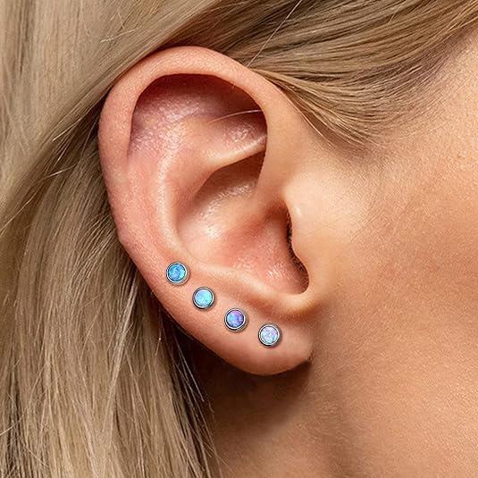 Ear Stud with Opal(图1)