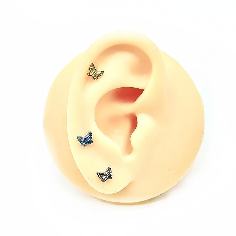 Ear and Labret Stud in Butterfly Shape(图1)