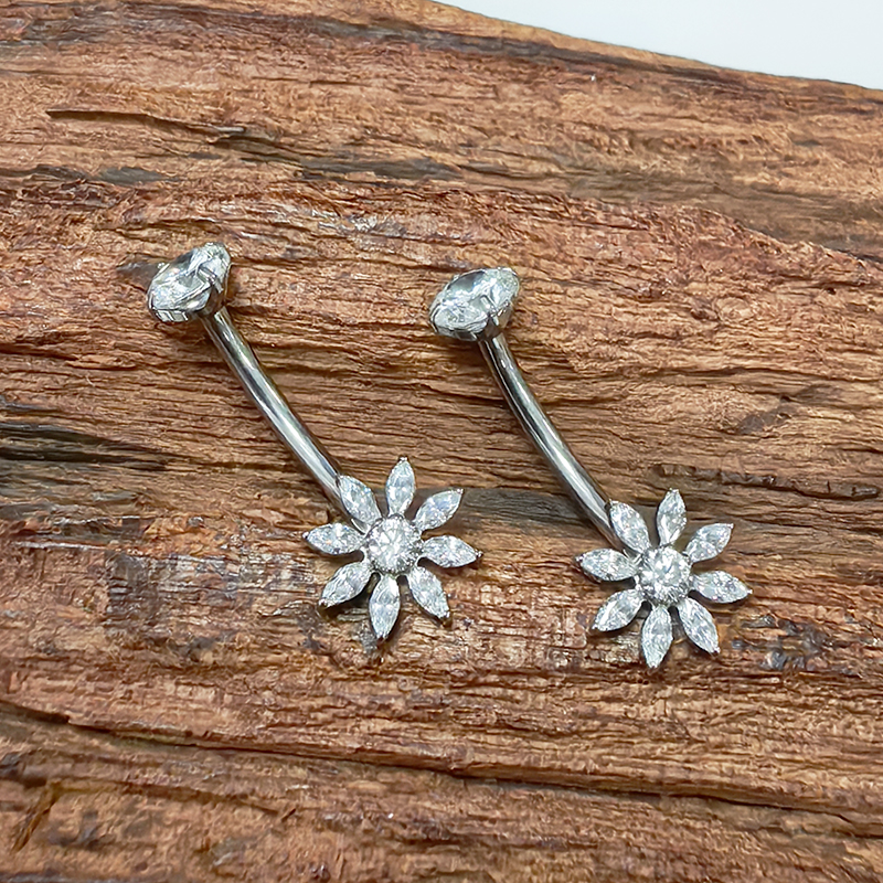 Flower-shaped Belly Button Bar(图1)