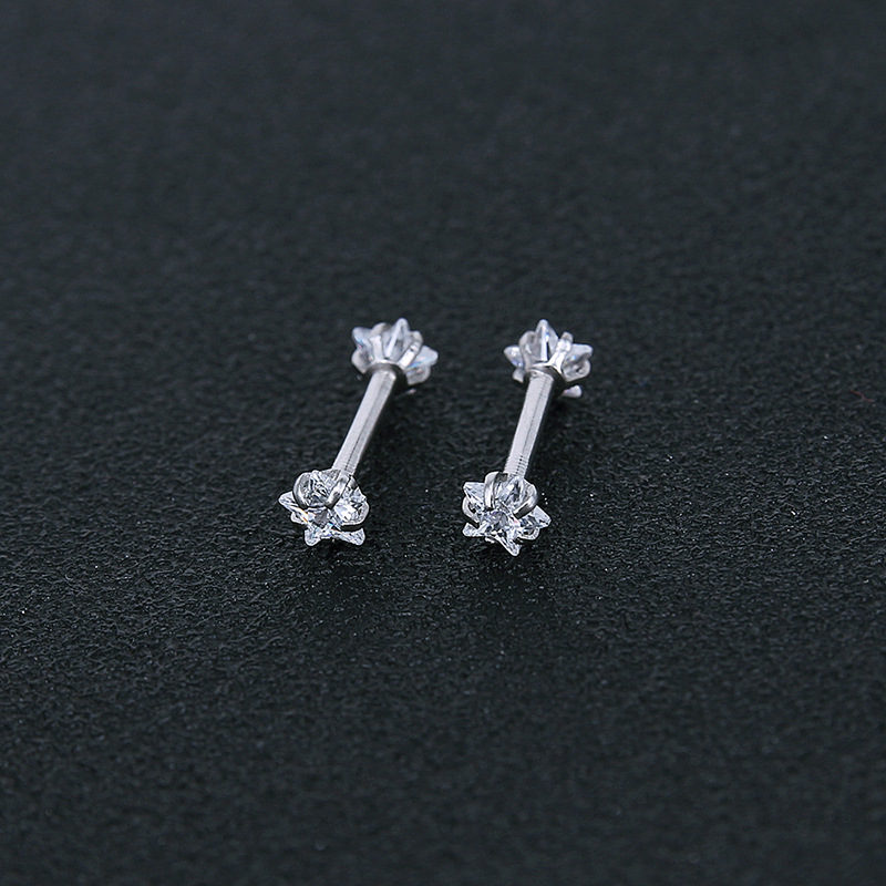 Straight Barbell with Star-shape CZ(图1)