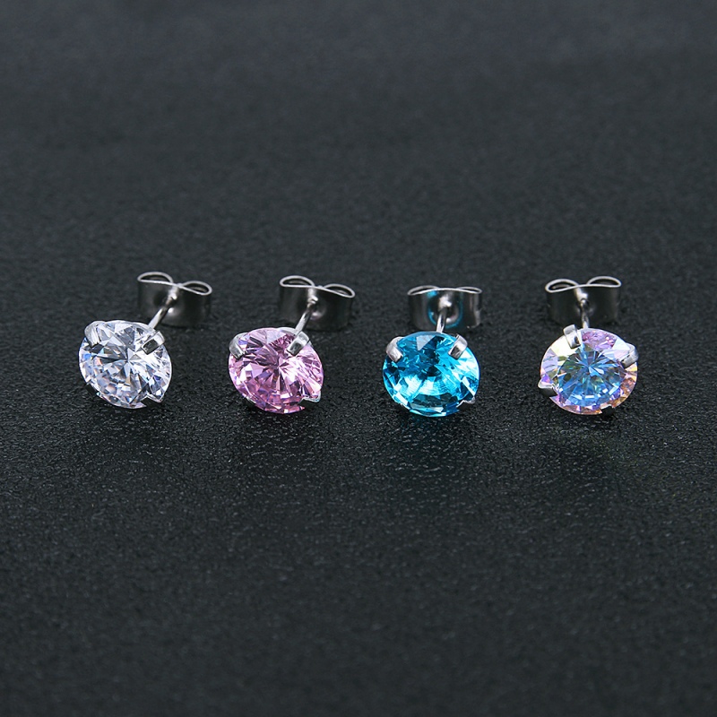 Ear Stud with Round CZ(图1)