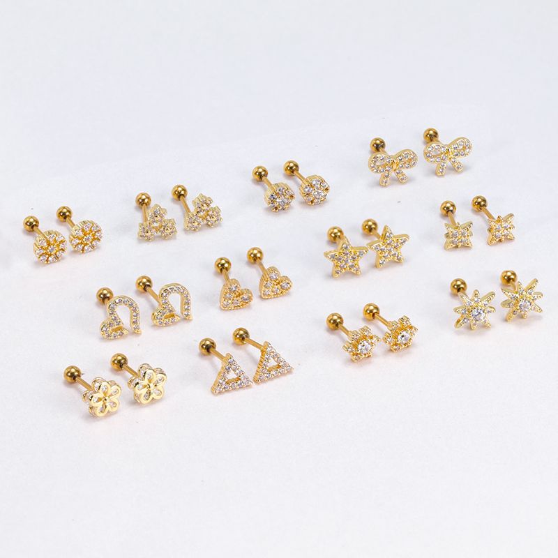 Flower-look Ear Stud(图1)