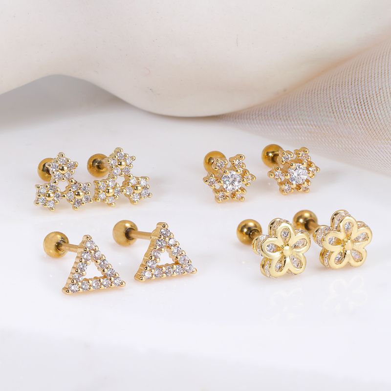 Flower-shape Ear Stud(图1)