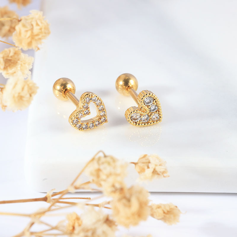 Heart-look Ear Stud(图1)