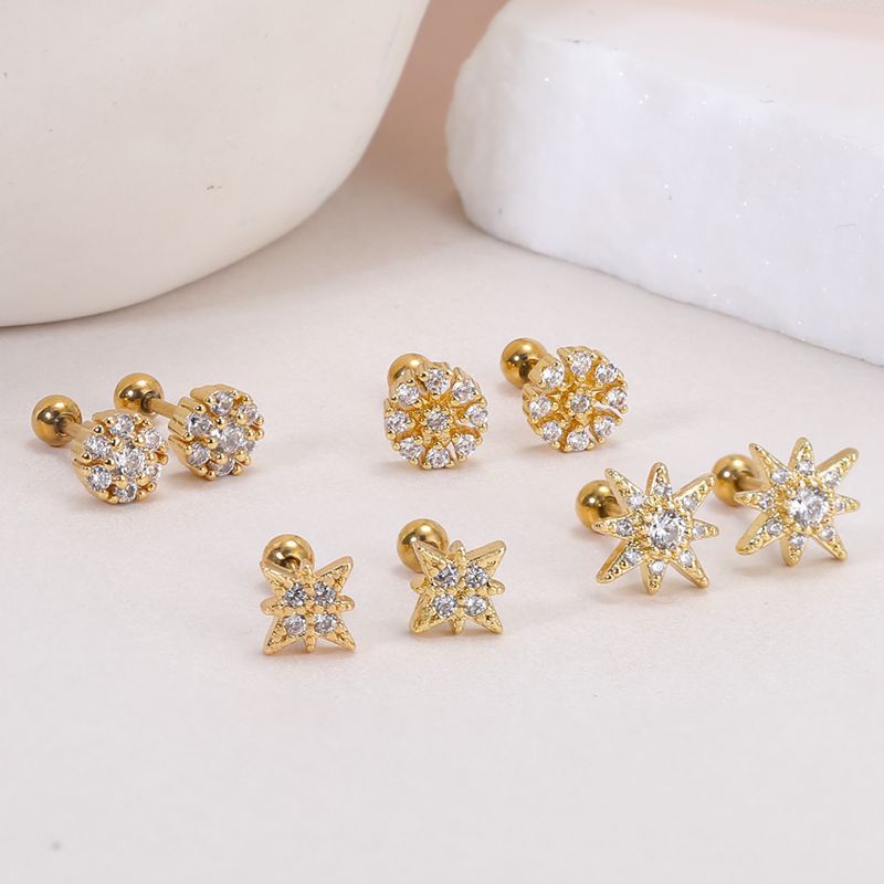 Snowflake Ear Stud(图1)