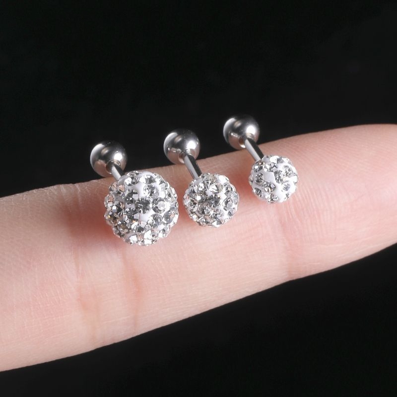 Ear Stud with Crystal Ball(图1)