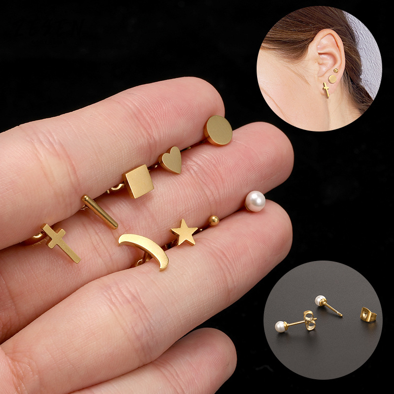 Gold-color Ear Stud(图1)