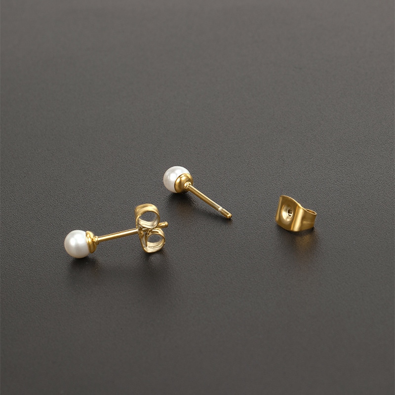 Ear Stud with Pearl Top(图1)