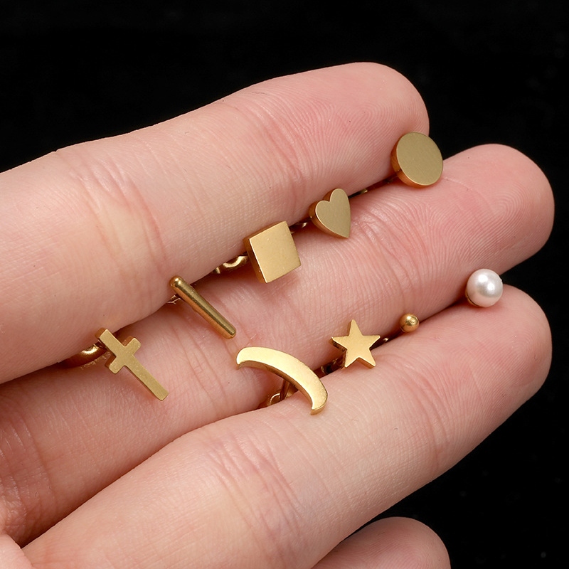 Ear Stud with Square Top(图1)