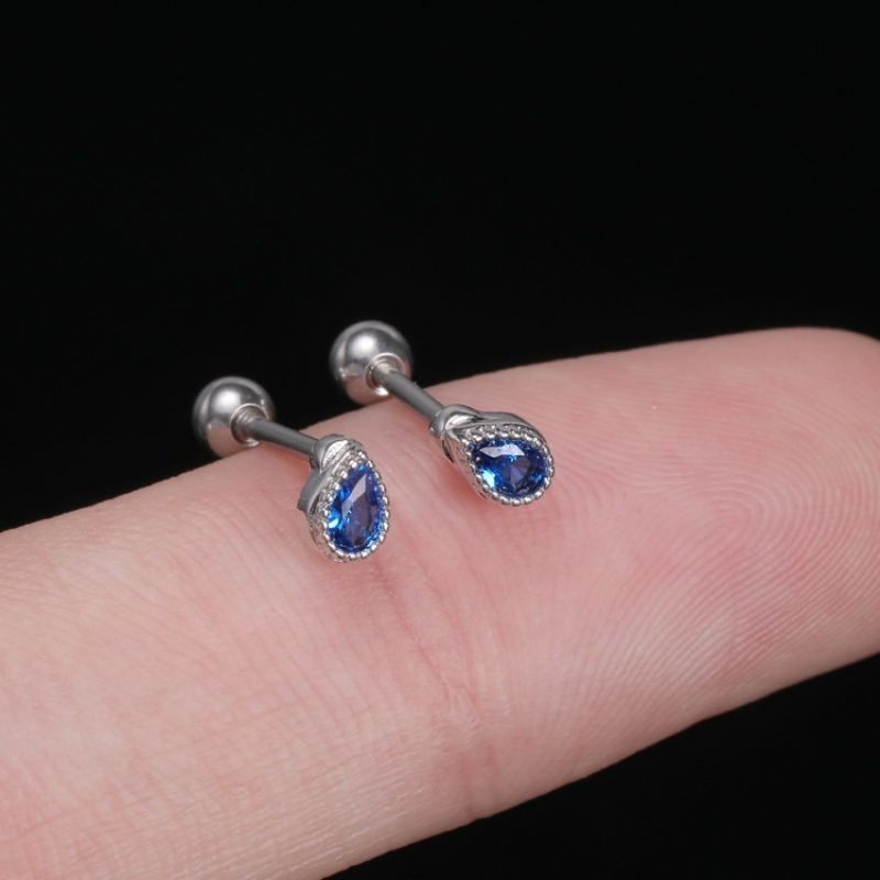 Ear Stud with Waterdrop CZ(图1)