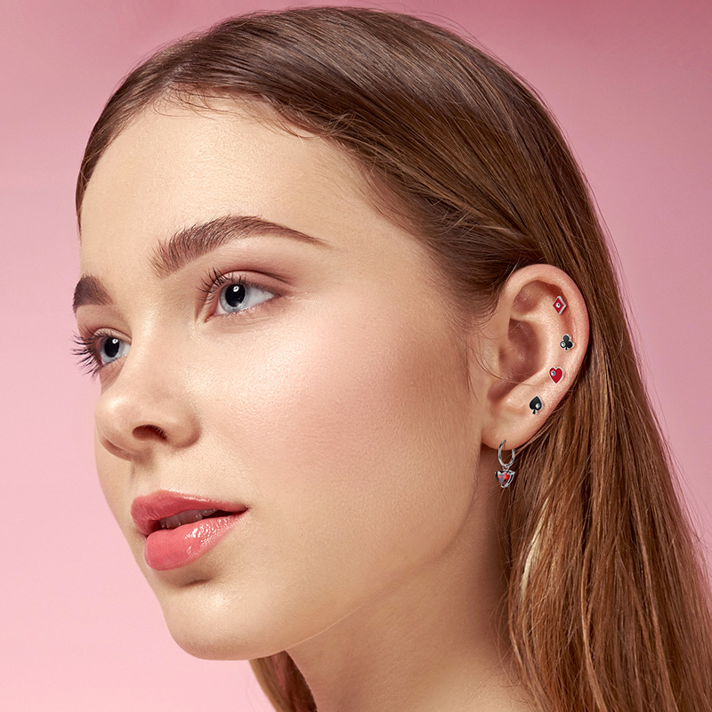 Heart-look Ear Stud(图1)