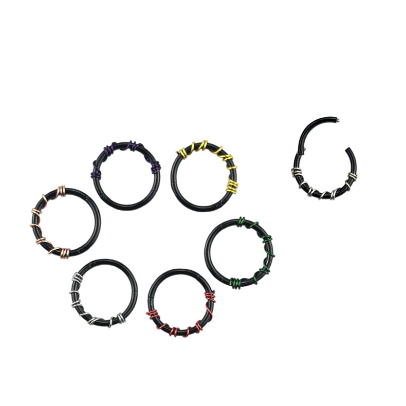 Hinged Segment Ring with Colorful Wire(图1)