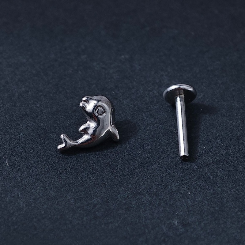 Dolphin-top Ear and Lip Stud(图1)