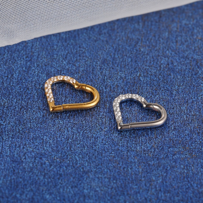 Heart-look Segment Ring with CZ(图1)