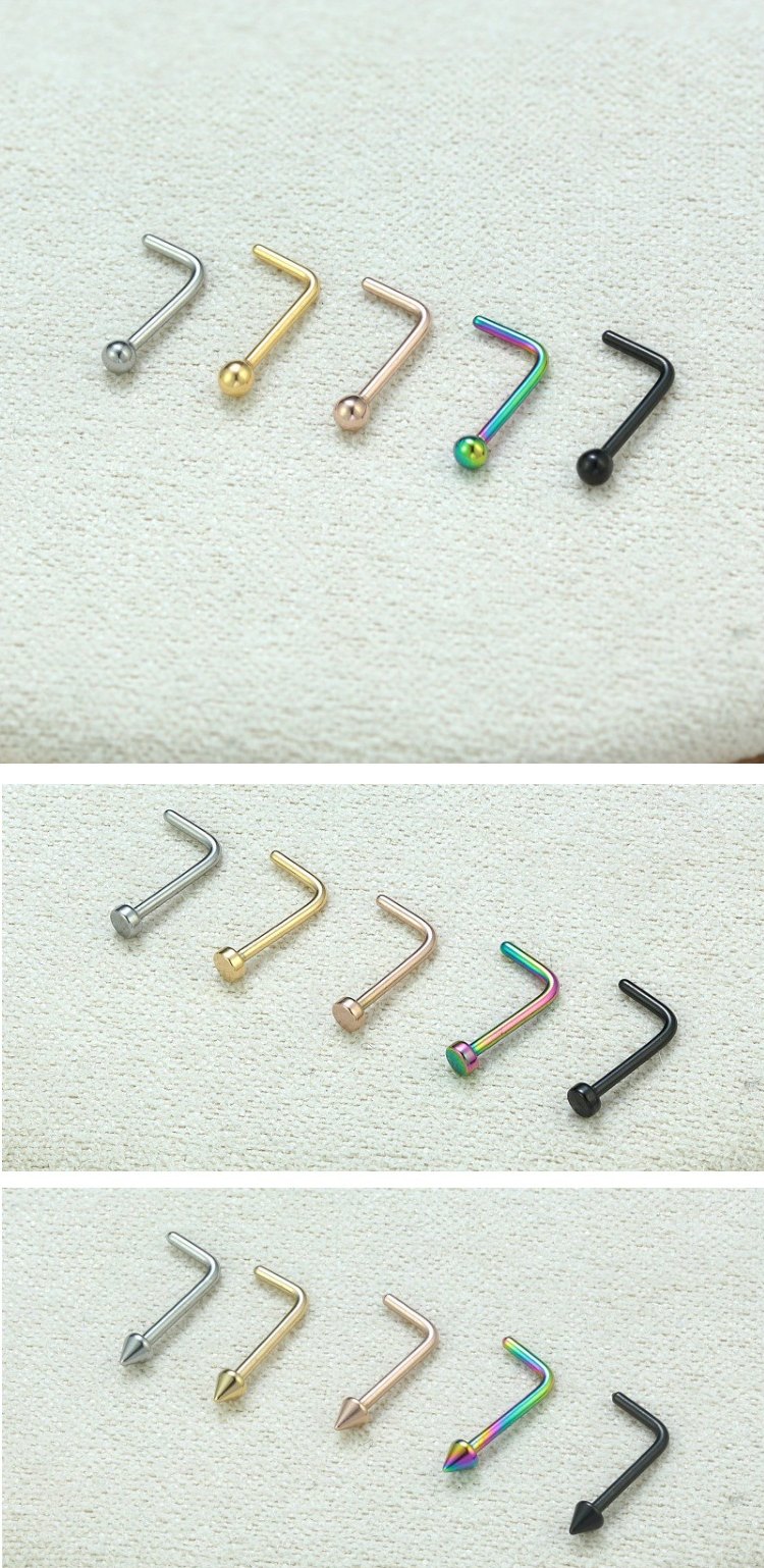 L-shaped Nose Stud(图1)