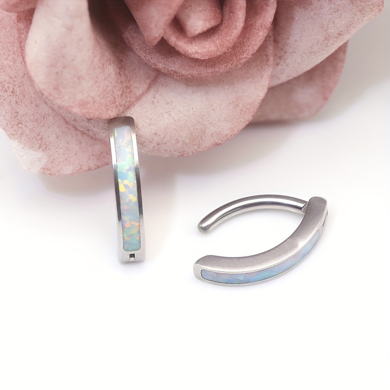 Navel Ring with Opal or CZ(图1)